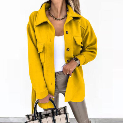Manteau Polo Laine Élégant – Femme