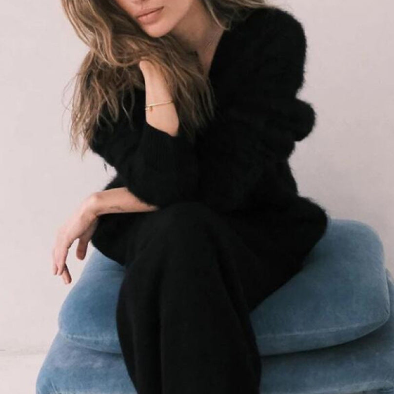 Cardigan Long Effet Mohair