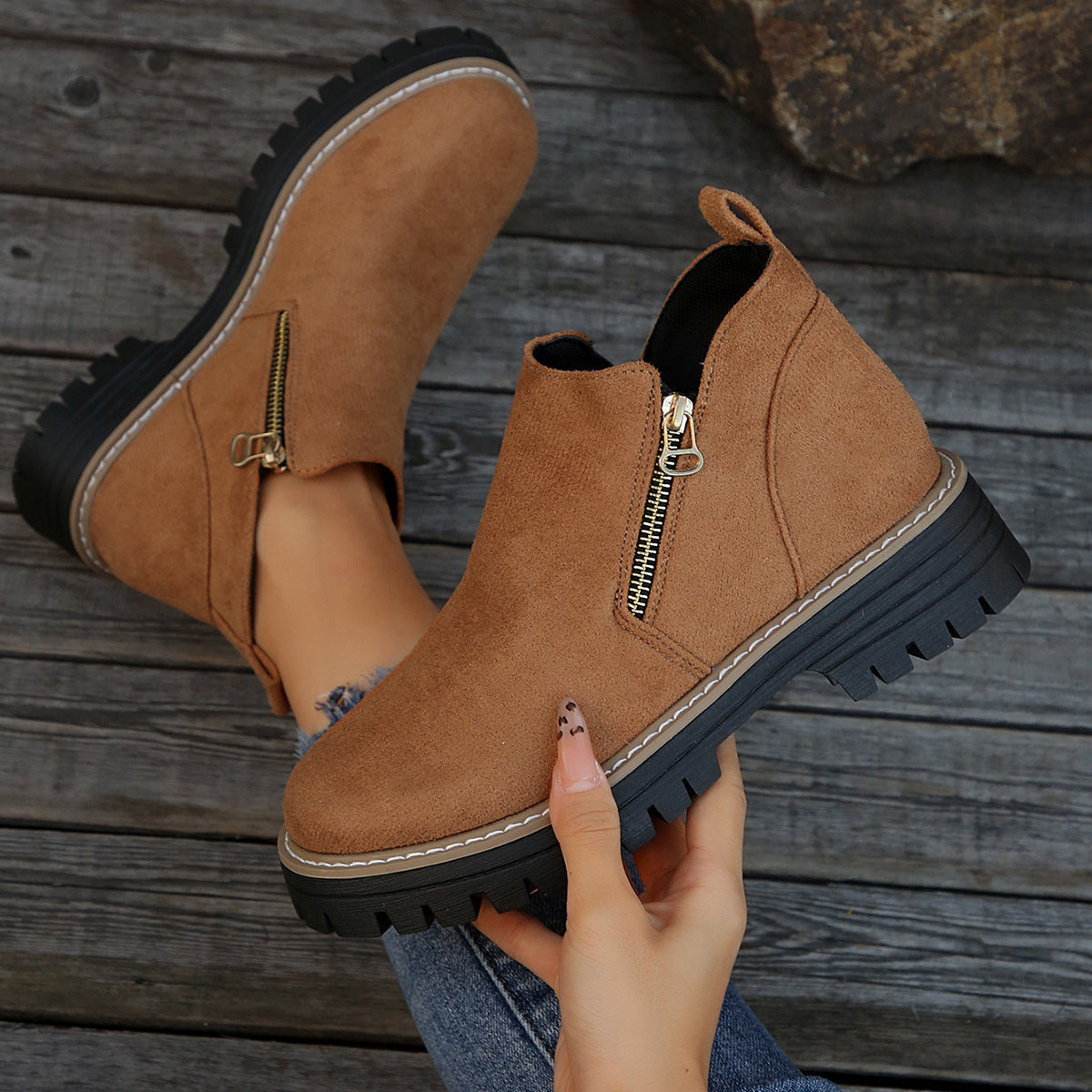 Chaussure en Cuir Naturel femme