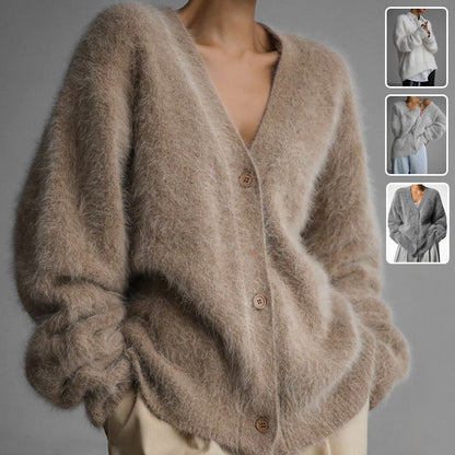 Cardigan Long Effet Mohair