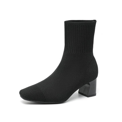 Bottes Chaussettes Femme à Talon