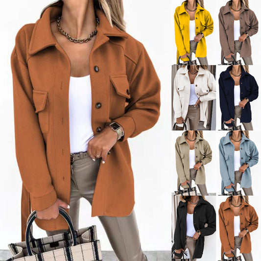 Manteau Polo Laine Élégant – Femme