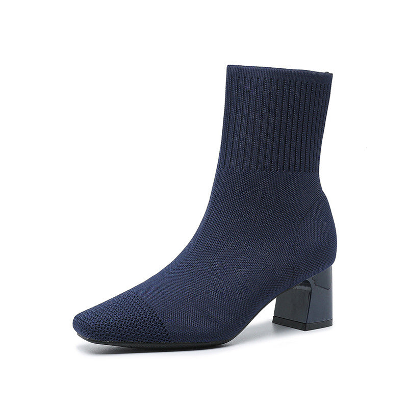Bottes Chaussettes Femme à Talon