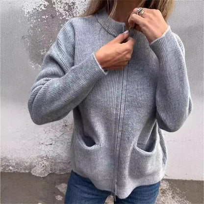 Gilet Maille Zippé Femme