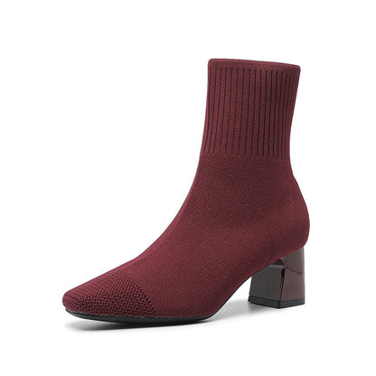 Bottes Chaussettes Femme à Talon