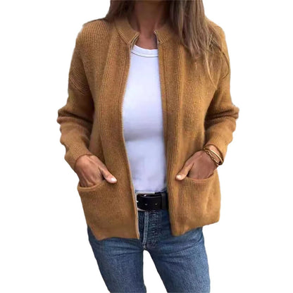 Gilet Maille Zippé Femme