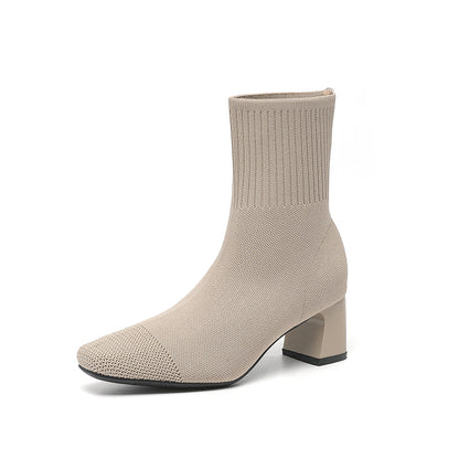 Bottes Chaussettes Femme à Talon