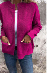 Gilet Maille Zippé Femme