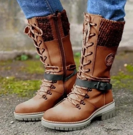 Bottes en Cuir Véritable pour Femme