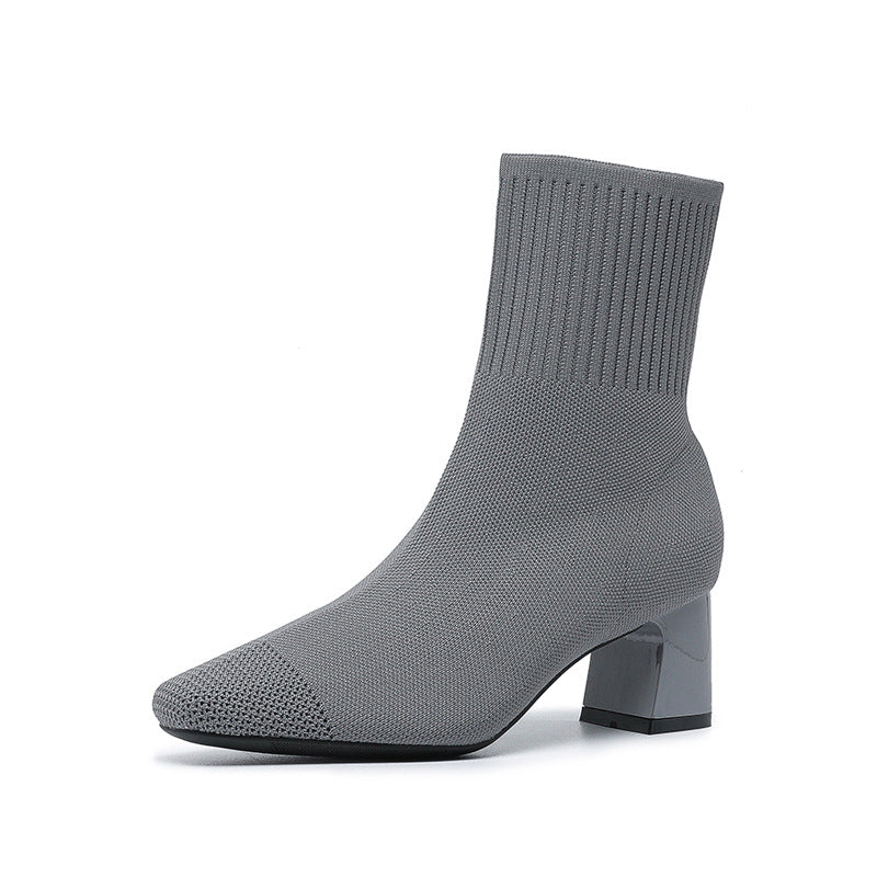 Bottes Chaussettes Femme à Talon